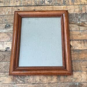 70's Wood Grain Finish Photo Frame Wall Mount Home Decor